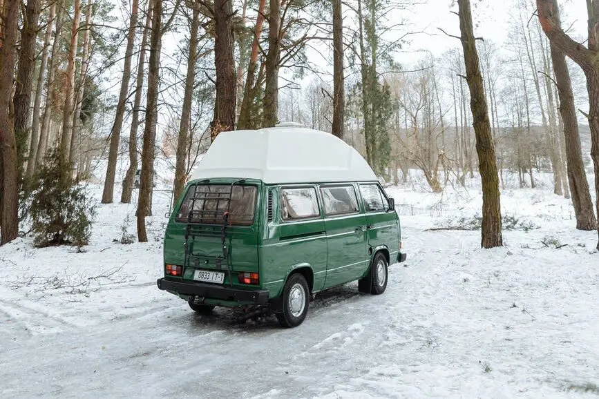 using a camper van in a camping trip