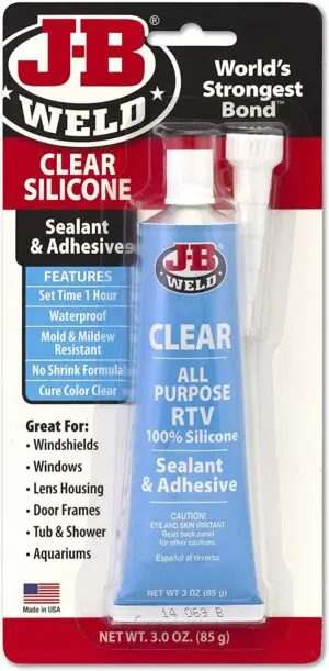 J-B Weld Clear Silicone Sealant and Adhesive