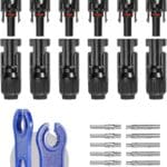 BougeRV 12 PCS Solar Connectors with Spanners Solar Panel Cable Connectors 6 Pairs Male/Female (10AWG)